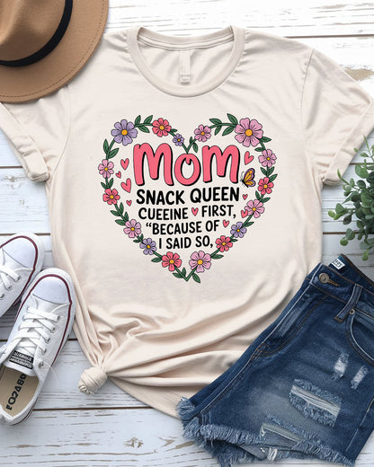 MoM Snack Queen – Funny Meme Tee by Memez Store