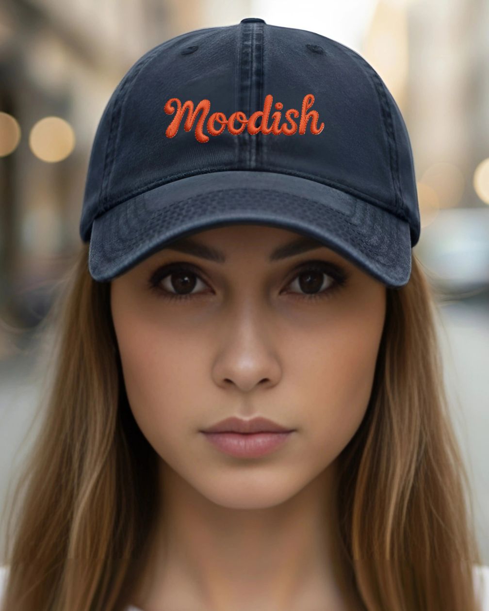 “Funny moodish embroidered cap unisex streetwear