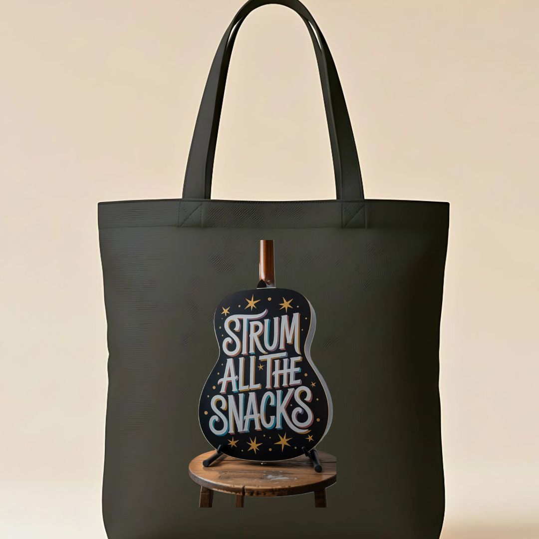 Music Snacks Funny Band Meme Tote Bag