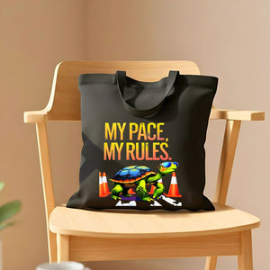 My Place My Rules Tote Bag with bold sassy text