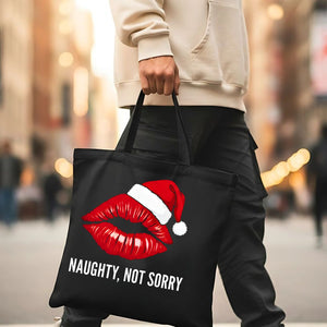 Naughty Not Sorry Funny Sassy Tote Bag
