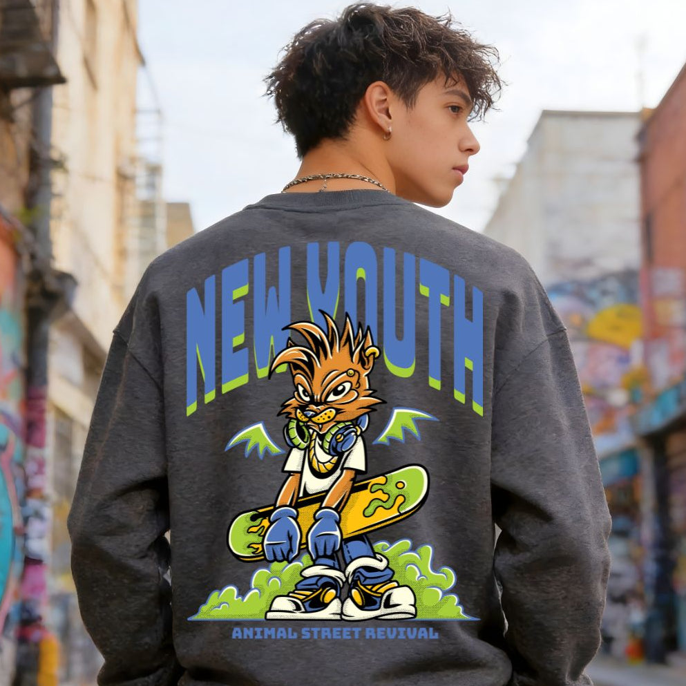 New youth streetwear crewneck sweatshirt by Memez Store
