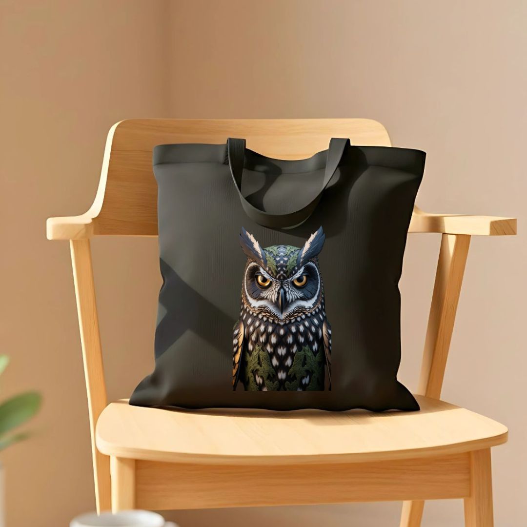 Night Owl Tote Bag by Memez Store – Eco-friendly cotton canvas