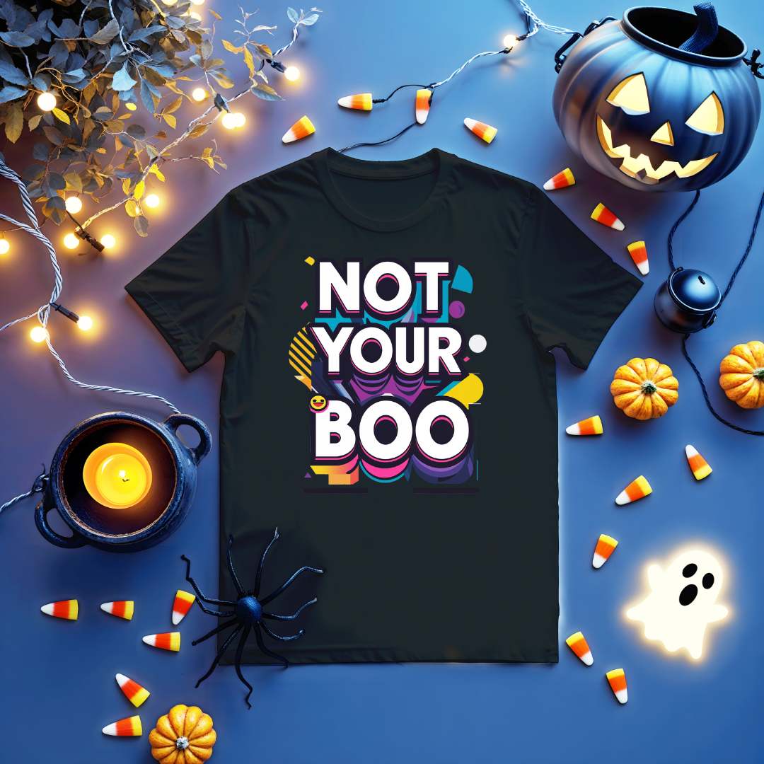 Not Your Boo funny Halloween meme shirt on model