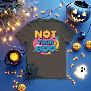 Bold Halloween meme tee with typography design