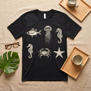 Ocean life unisex t-shirt with marine inspired graphic by Memez Store