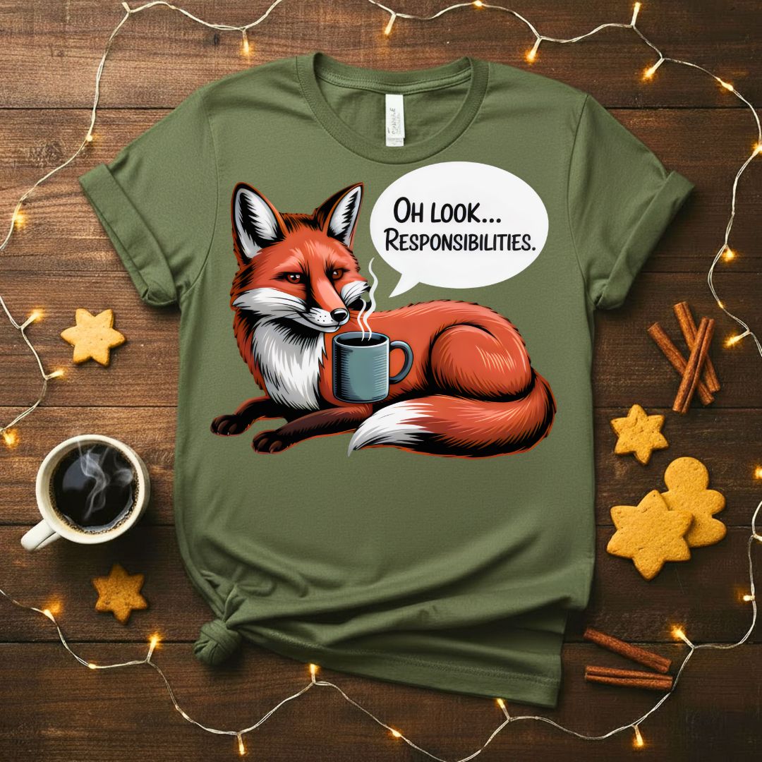 Oh Look Responsibilities Funny Adulting T-Shirt