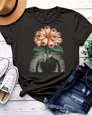 Overthinker t-shirt with clean, bold typography on heather grey