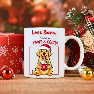 Paws & Cocoa Coffee Mug – cute Christmas meme mug with cat and dog design, cozy ceramic cup for animal lovers by Memez.Store