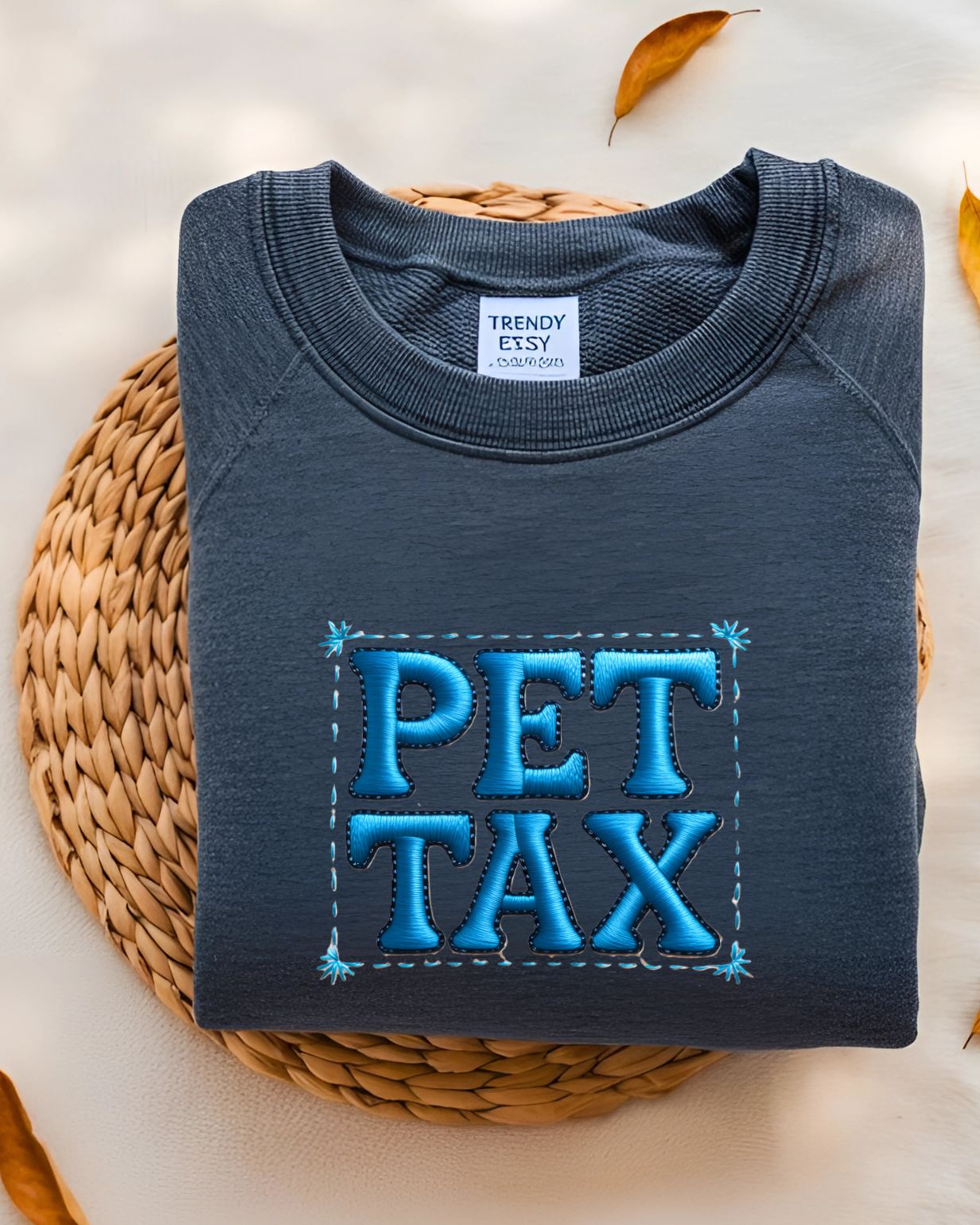 Unisex embroidered Pet Tax sweatshirt streetwear