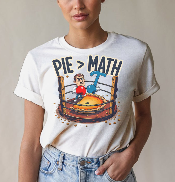 Pie Vs Math Funny Tee - Geek Humor Apparel | Memez Store