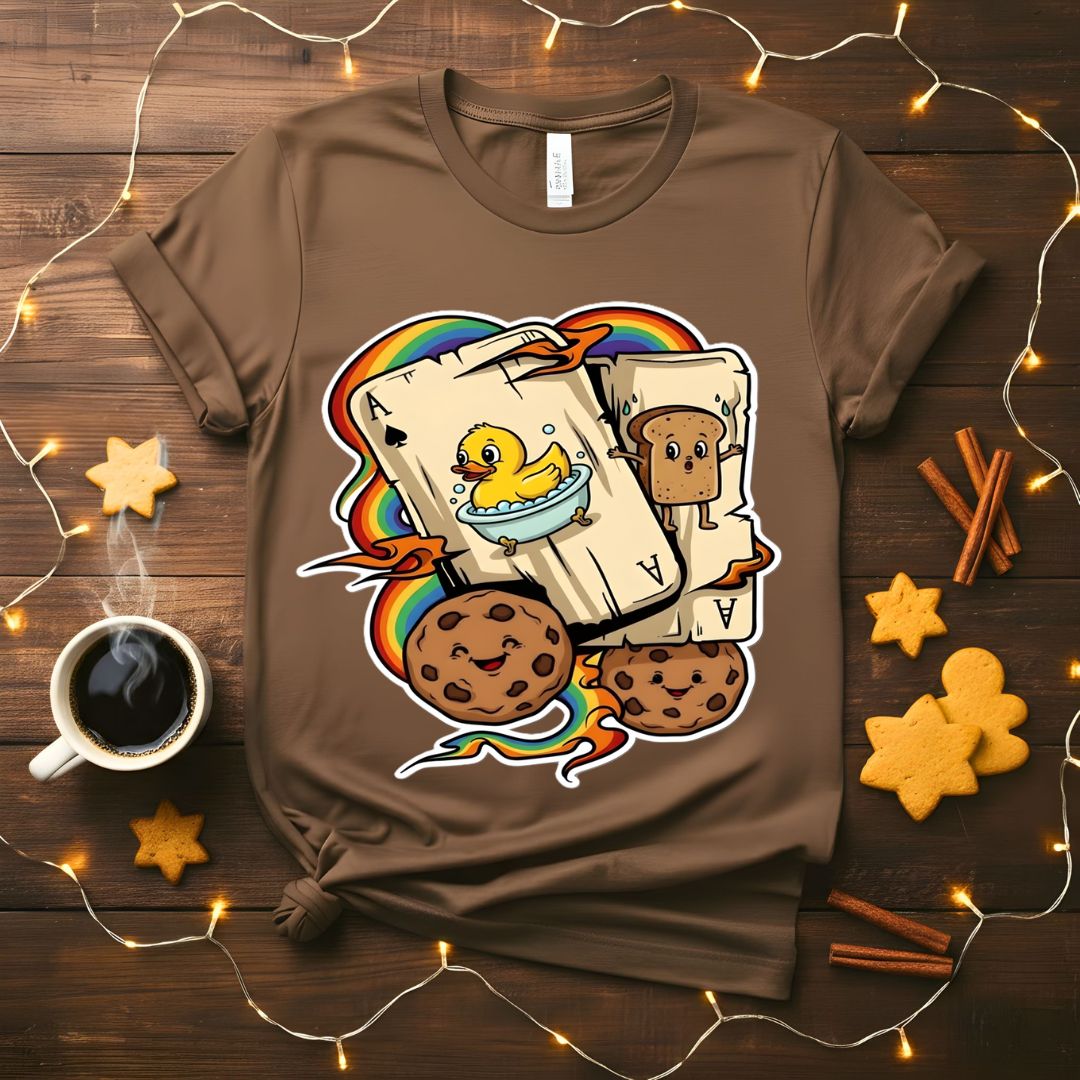 Playing Cards and Cookies Meme Funny T-Shirt
