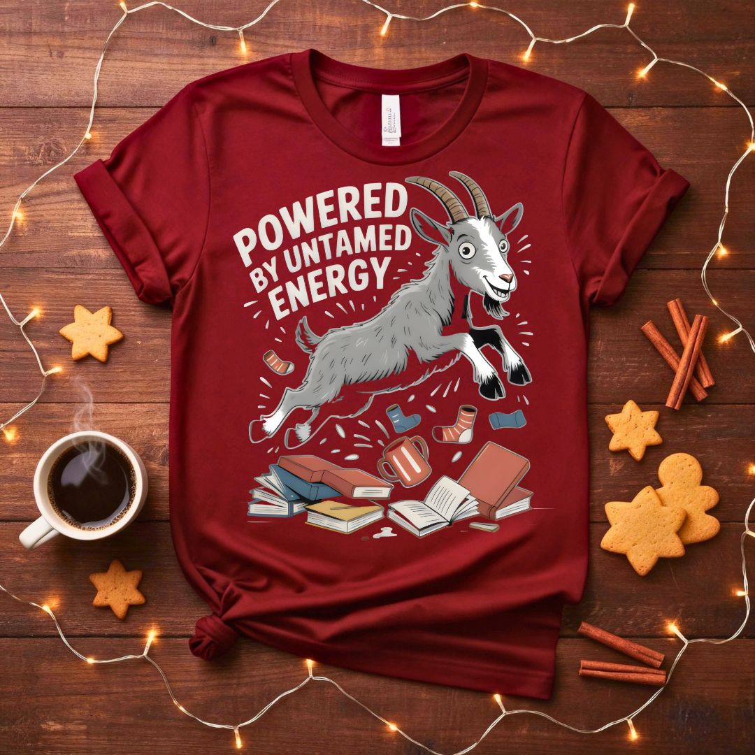 Powered By Untamed Energy Funny Sarcastic T-Shirt