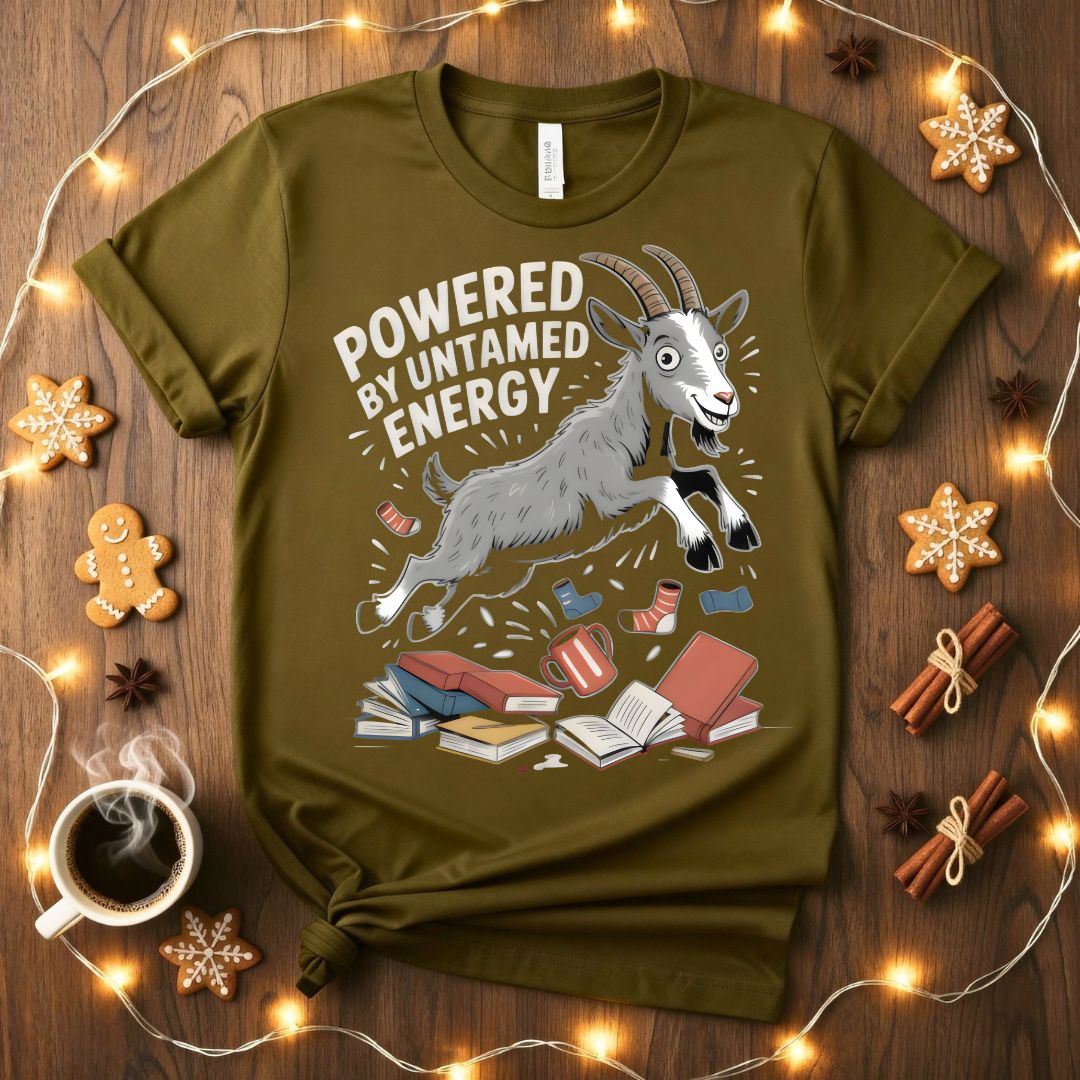 Powered By Untamed Energy Funny Sarcastic T-Shirt