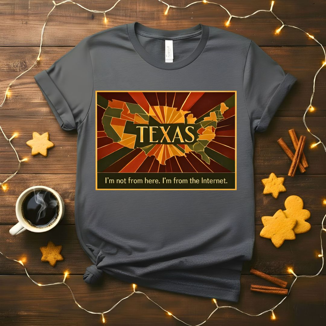 Proud Texas State Outline T-Shirt Design