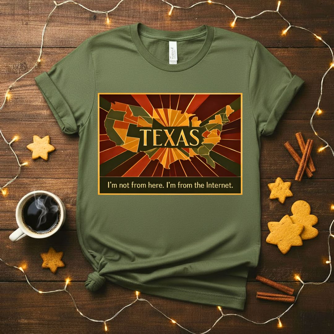 Proud Texas State Outline T-Shirt Design