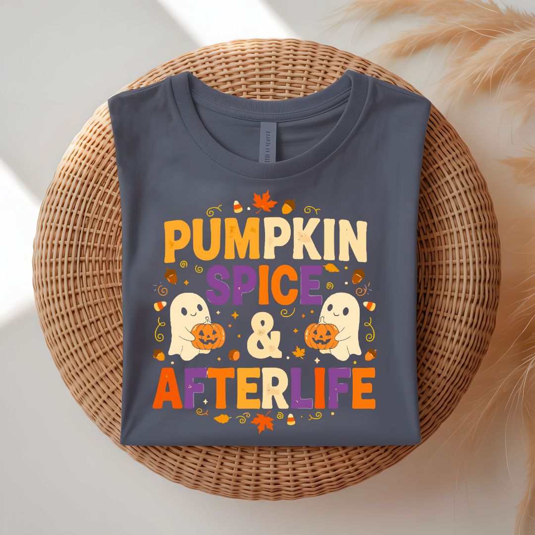 Pumpkin Spice &amp; After Life Funny Fall T-Shirt