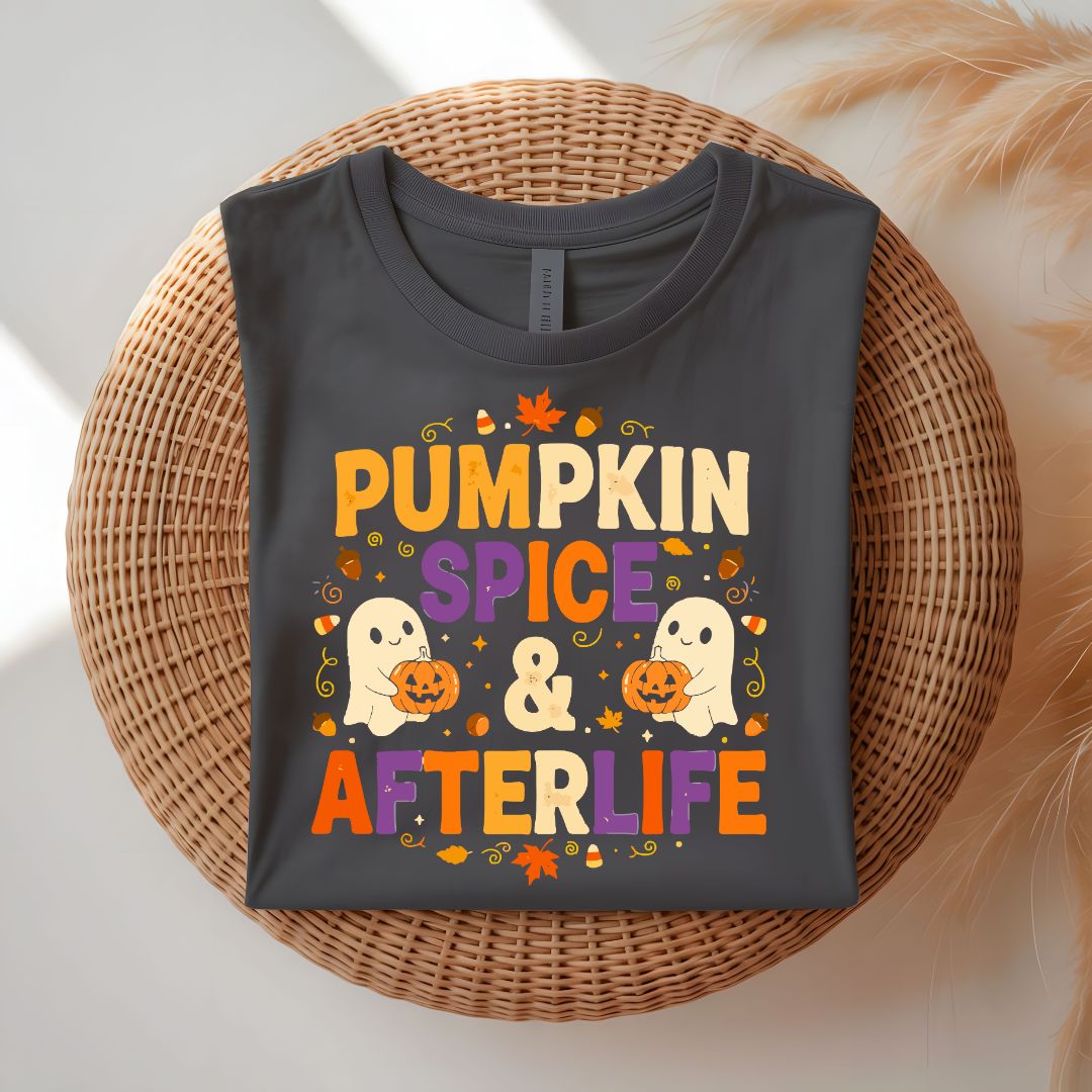 Pumpkin Spice &amp; After Life Funny Fall T-Shirt