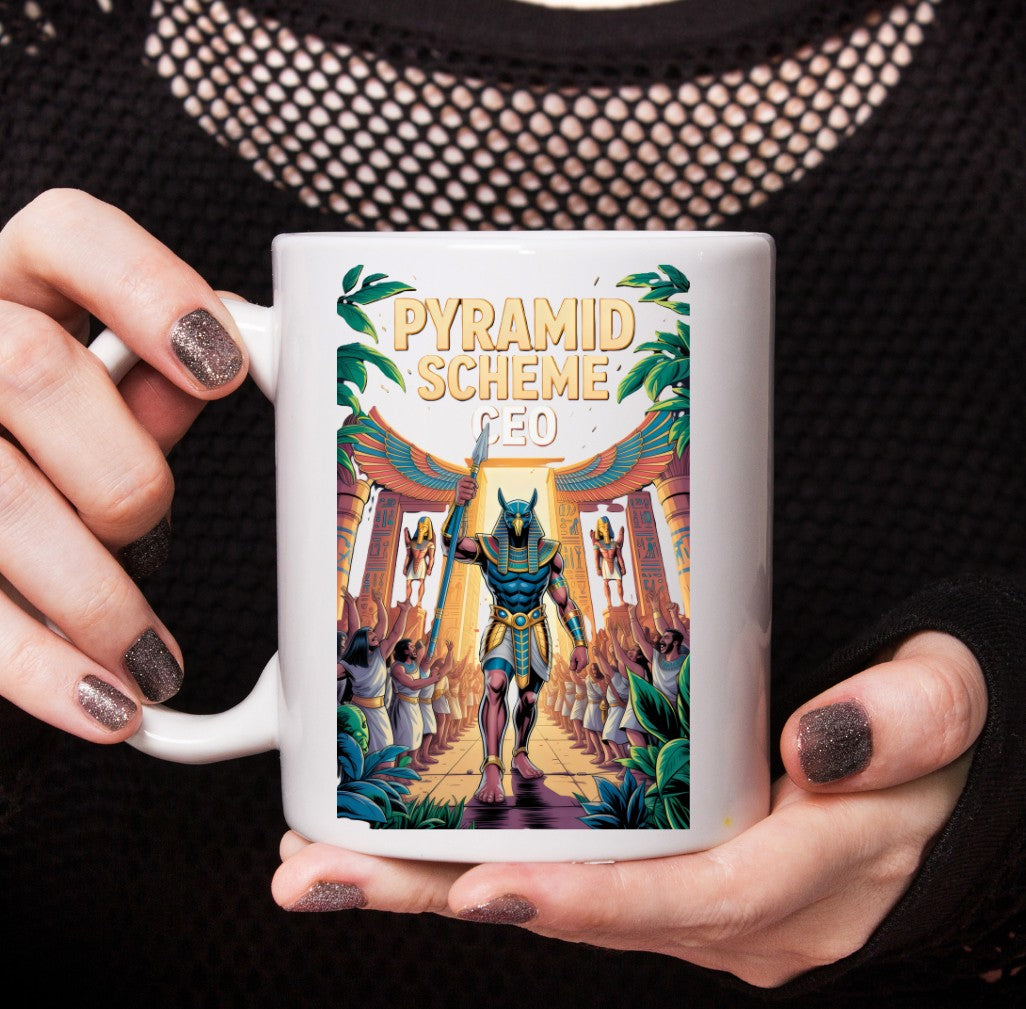 Pyramid Scheme CEO Meme Mug By Memez Store 