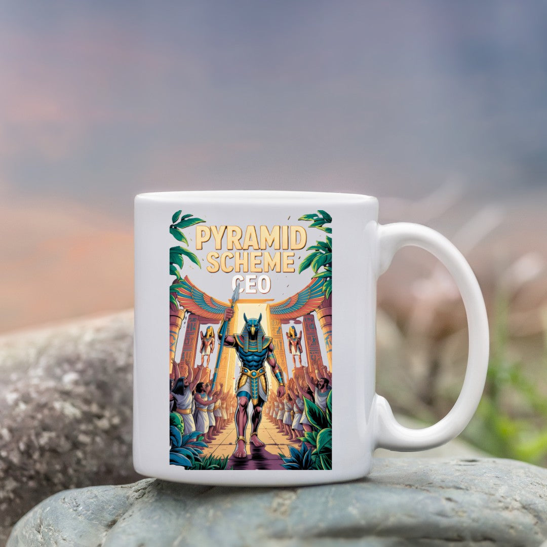Pyramid Scheme CEO Meme Mug By Memez Store 