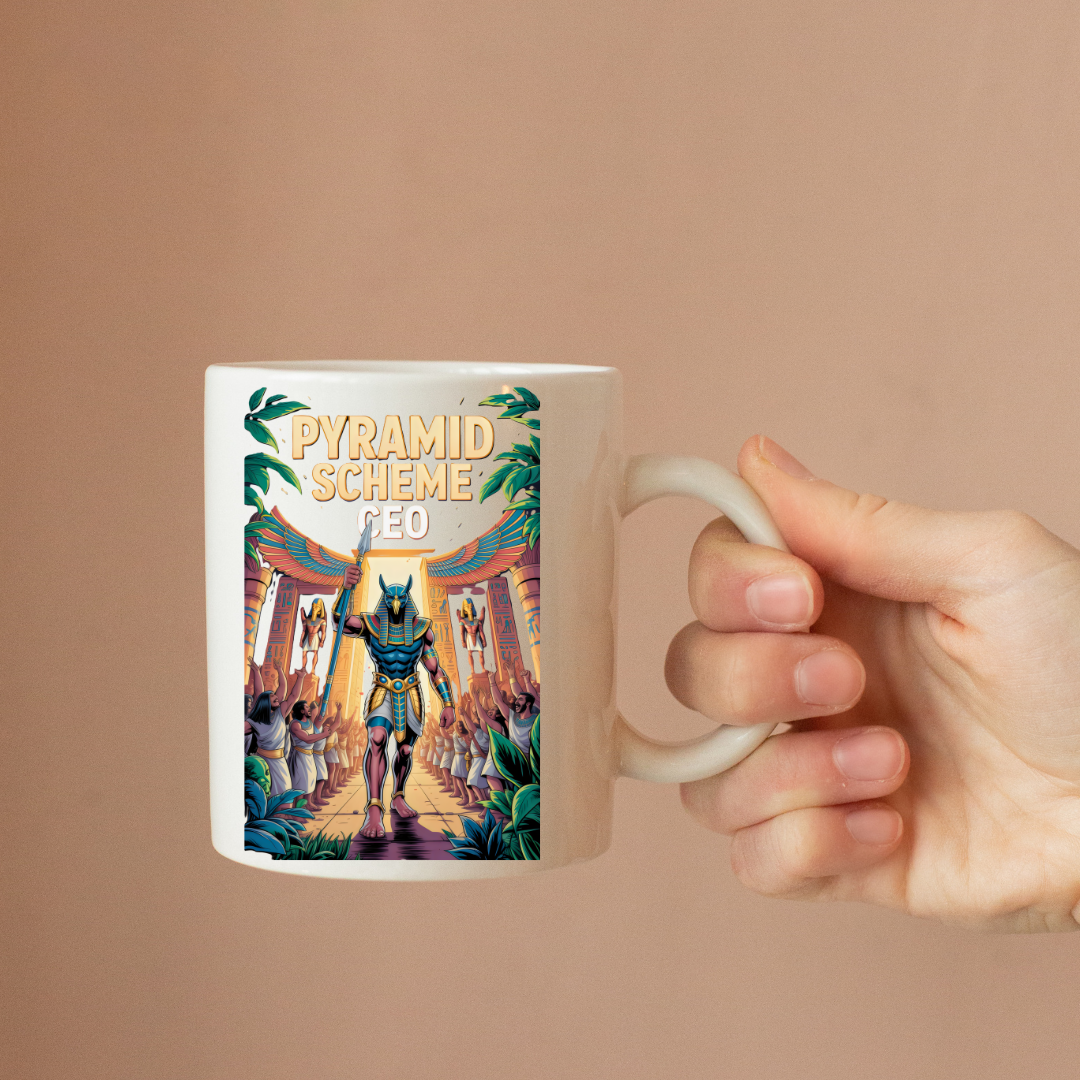 Pyramid Scheme CEO Meme Mug By Memez Store 