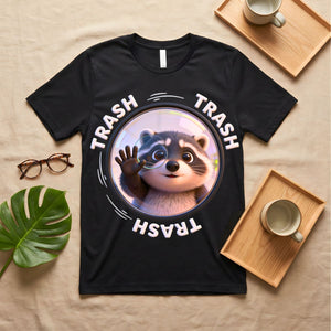 Trash panda raccoon graphic tee humor shirt