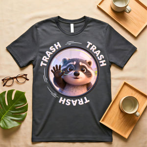 Trash panda raccoon graphic tee humor shirt