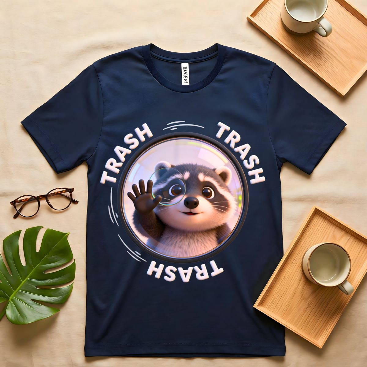 Trash panda raccoon graphic tee humor shirt
