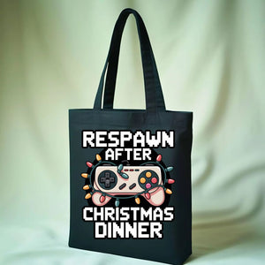 Respawn After Christmas Dinner Funny Gamer Tote Bag