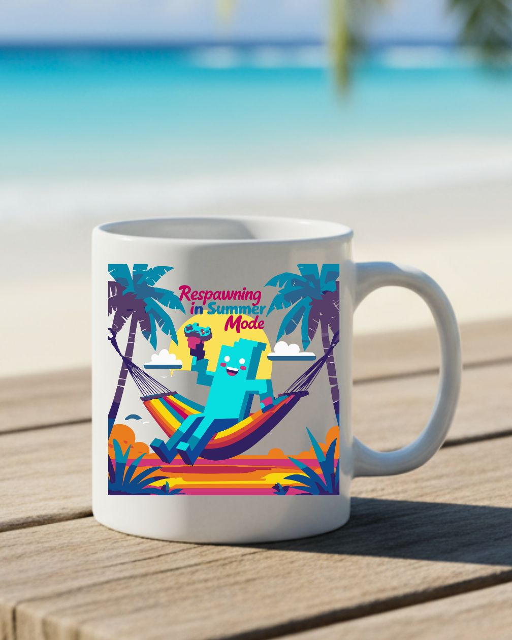 Respawning gamer mug spooky Halloween coffee cup”
