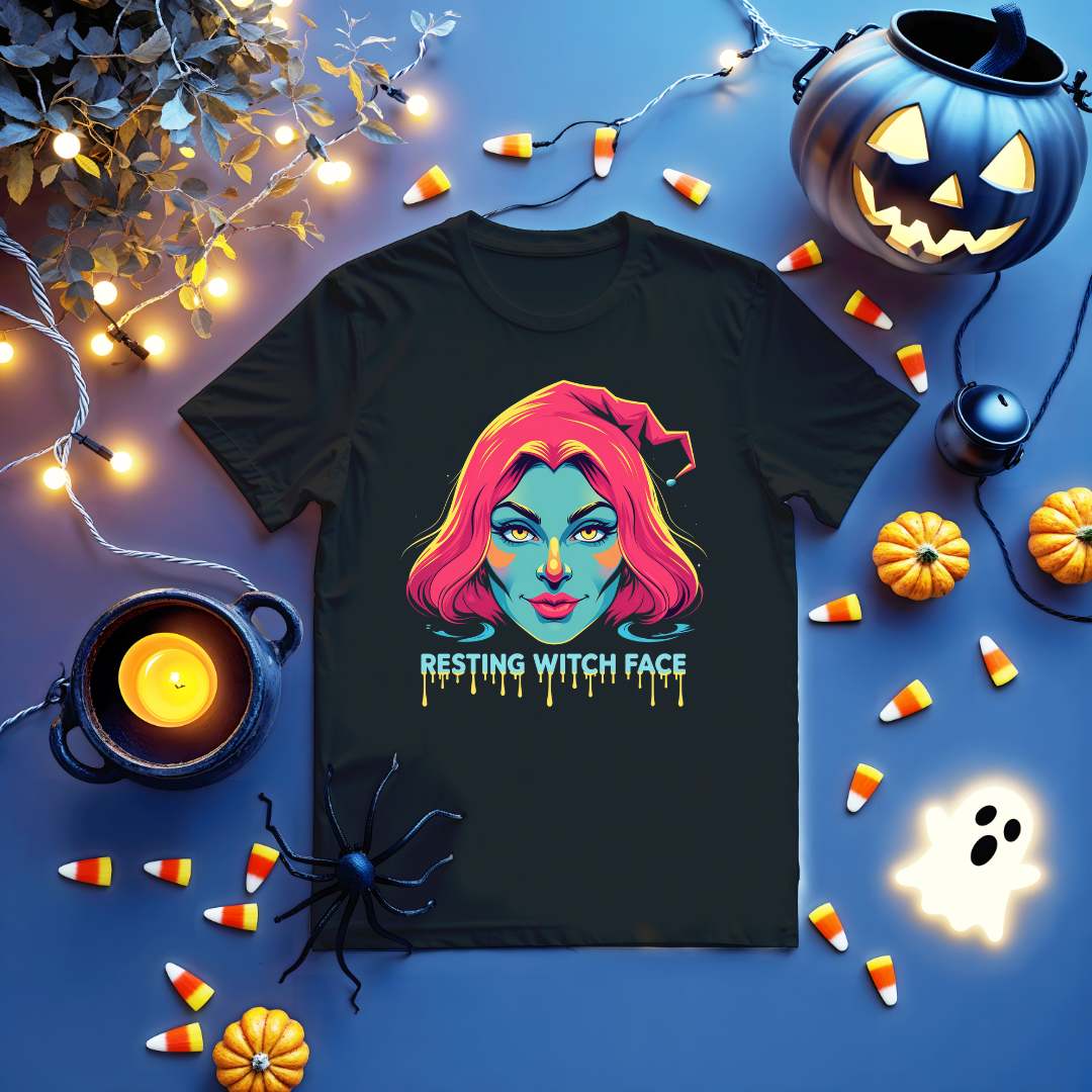 Resting Witch Face Tee – Halloween funny unisex shirt
