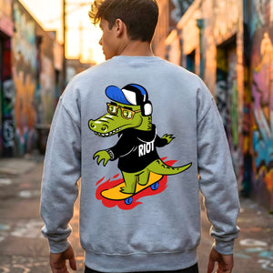 Crocodile graphic streetwear pullover unisex fit