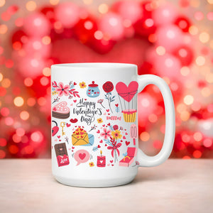 Romantic You and Me Valentine’s Day coffee mug for couples