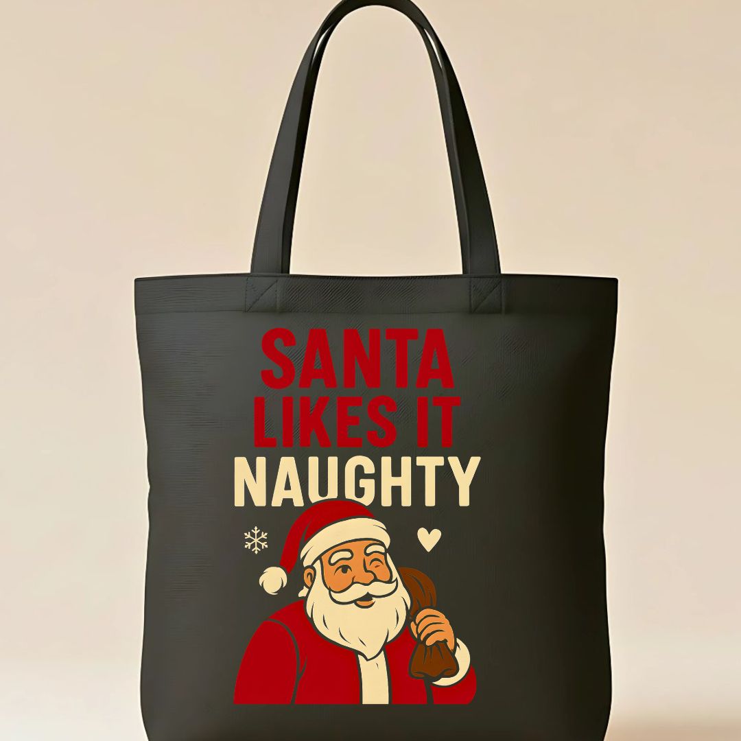 Santa Likes It Naughty Funny Flirty Tote Bag