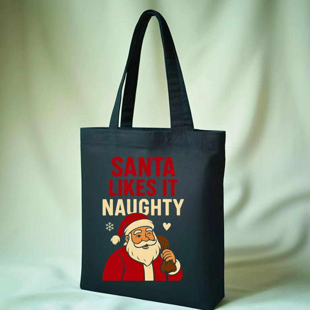 Santa Likes It Naughty Funny Flirty Tote Bag