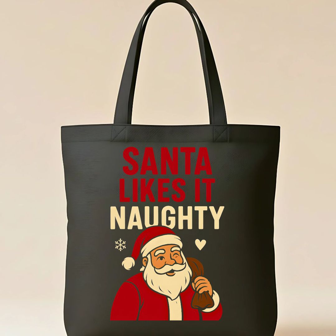 Santa Likes It Naughty Funny Flirty Tote Bag