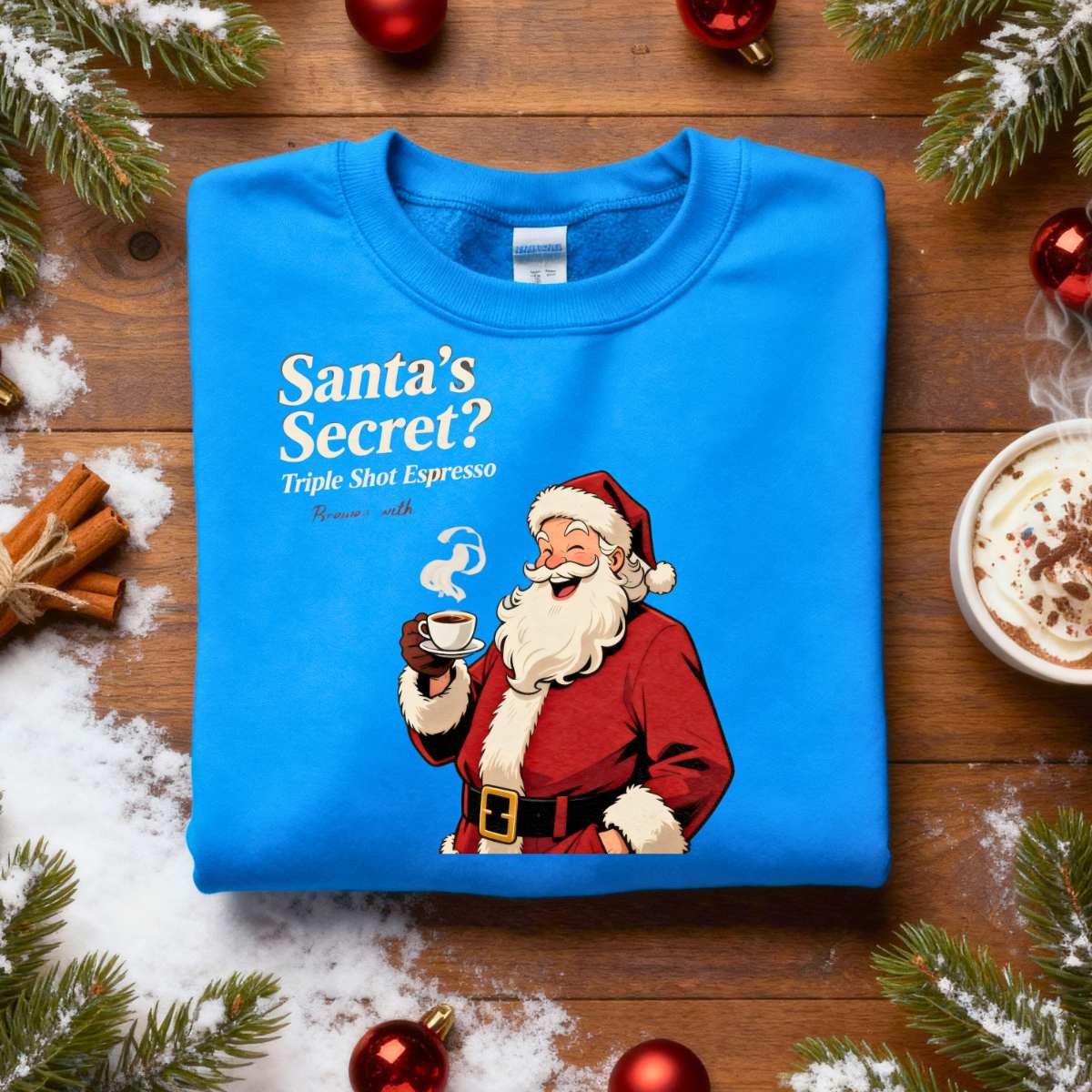 Santa Secret Sweatshirt | Funny Christmas Meme Sweatshirt for Holiday Lovers