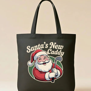 Santa's New Caddy Funny Golf Tote Bag