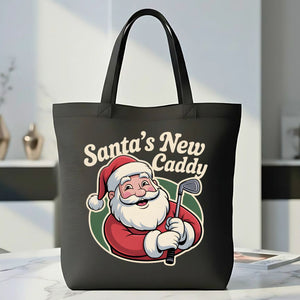 Santa's New Caddy Funny Golf Tote Bag