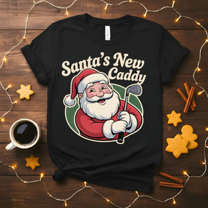 Santa's New Candy Golf Tee - Funny Golf Christmas Shirt