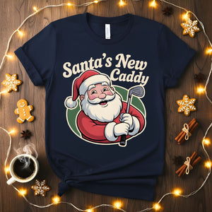Santa's New Candy Golf Tee - Funny Golf Christmas Shirt