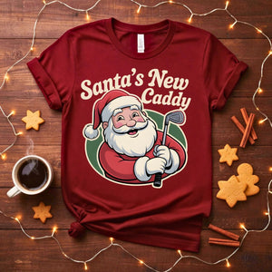 Santa's New Candy Golf Tee - Funny Golf Christmas Shirt