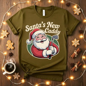 Santa's New Candy Golf Tee - Funny Golf Christmas Shirt