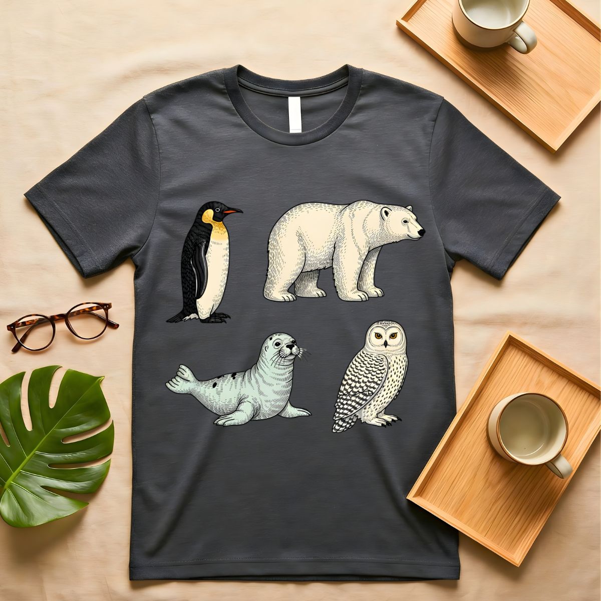 Ocean animal illustration t shirt for beach lovers