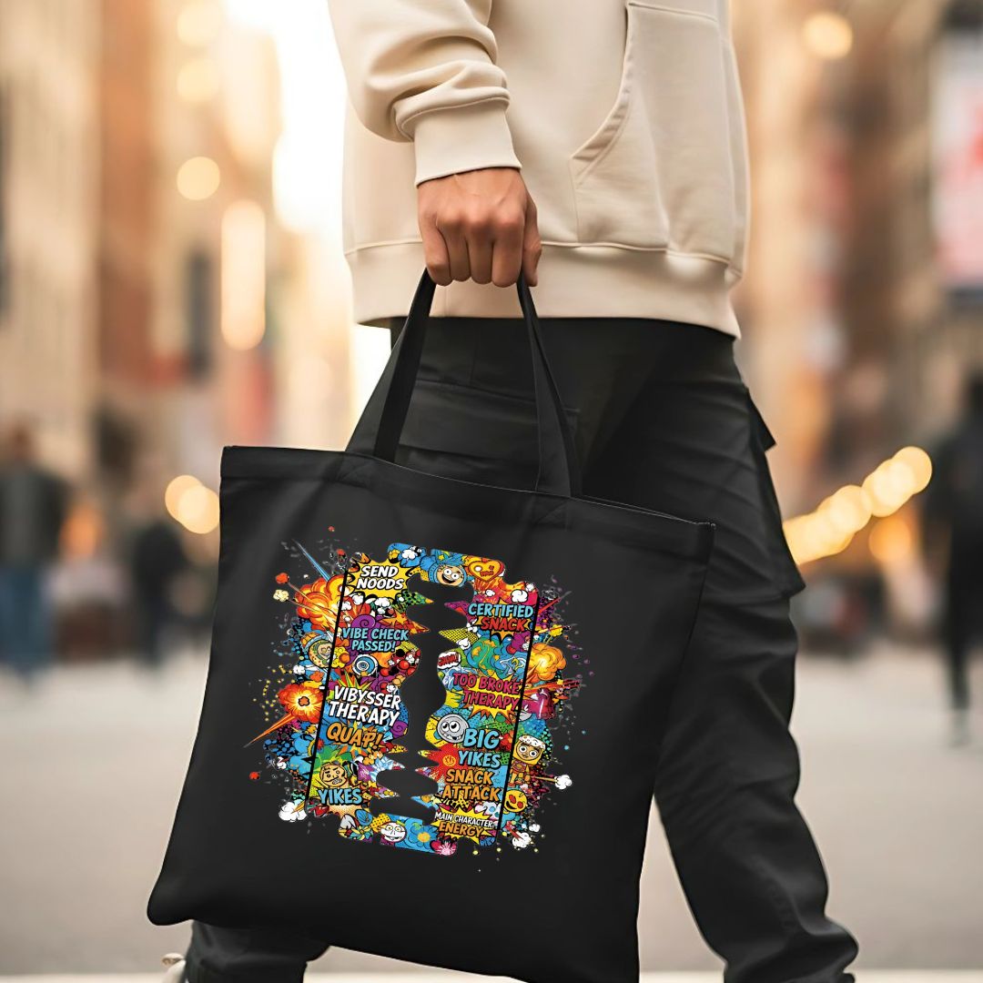 Sharp Edge Tote Bag with minimalist geometric design