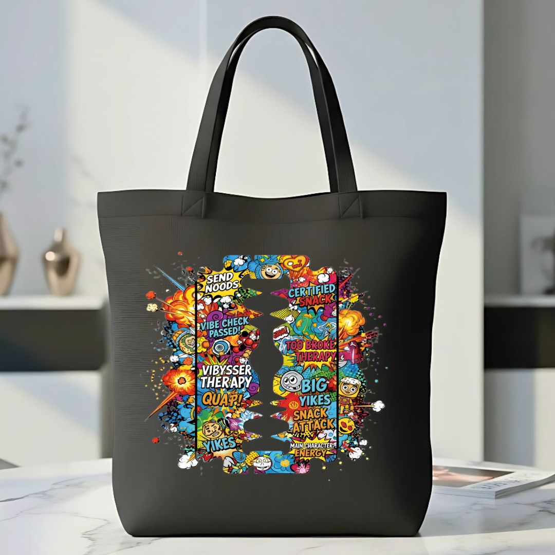 Sharp Edge Tote Bag with minimalist geometric design