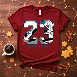 Shoes 23 Meme Funny T-Shirt with bold text design