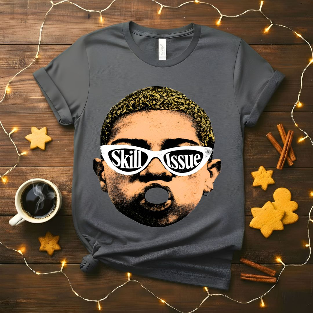 Skill Issue Meme Funny T-Shirt with gaming humor text