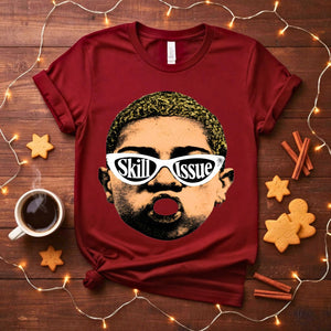 Skill Issue Meme Funny T-Shirt with gaming humor text