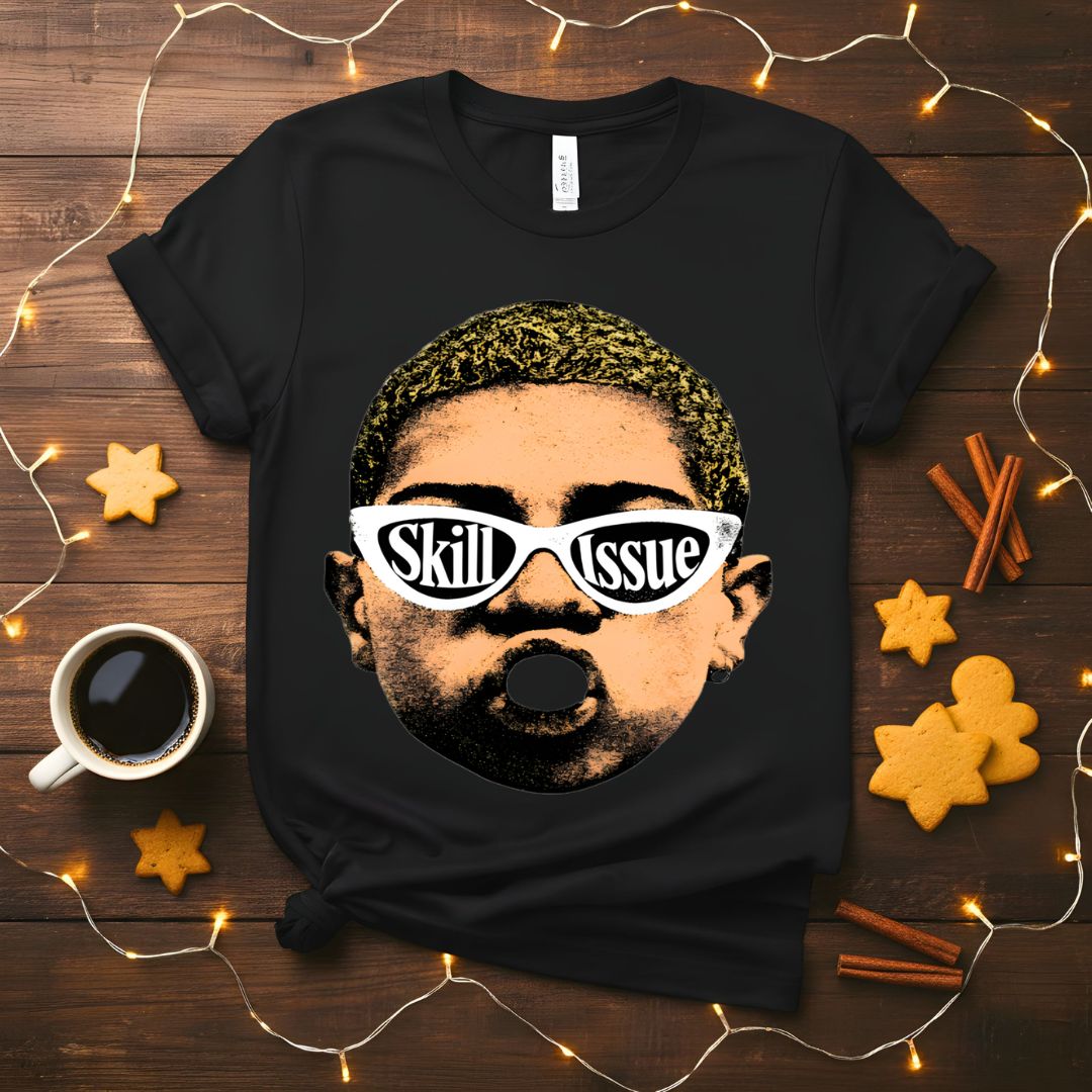 Skill Issue Meme Funny T-Shirt with gaming humor text